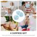 Buy Beavorty Large Fluffy Powder Puff Set - 3 Round Loose Powders with Ribbon Bow Handle | Sky Blue - Perfect for Face & Body - Buy Online on SooperMarket.com