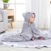 Hilmocho Baby Bath Towel with Hood | Ultra Soft Coral Velvet | 110x68CM Grey - Buy Online on SooperMarket.com