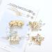 Gold Flower Leaf Hair Combs, Pearl Pins, Rhinestone Barrettes - 36 Pack Set for Wedding & Prom Hairstyles - Buy Online on SooperMarket.com