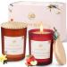 Luana rose fragrance candles gift set - 2x200g long -lasting fragrance 100% natural soy wax with essential oils - high -quality gifts for women aromatherapy candle - scented candle set 2 pieces x 200g vanilla & apple