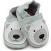 Dotty Fish Soft Leather Baby Shoes for Boys | Non Slip Toddler Shoes with Ice Blue Polar Bear Design | Sizes 0-6 Months to 4-5 Years - Buy Online on SooperMarket.com