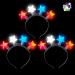 JOYIN 3 Pcs Patriotic LED Headbands  Light Up American Flag Star Headband Red Blue White 4th of july light up accessories for Women Men Independence Day  Memorial Day and Patriotic Party
