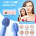 Sonic Facial Cleansing Brush - Rechargeable Electric Face Scrubber for Exfoliating and Cleansing - Waterproof Massager for Men & Women (Blue) - Buy Online on SooperMarket.com