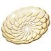 Cabilock Petal Embossed Fruit Bowl Decor Flatware Circle Tray Plates Hotel Dried Fruits Plate Snack 27X27X6.3CM Yellow