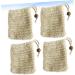 FOYTOKI 4pcs Foaming Net Soap Holder Soap Storage Bag Bubble Maker Bag Face Washing Bag Yellow - Buy Online on SooperMarket.com
