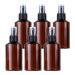 TIANZD 6 Pieces Empty 150 ml Brown PET Plastic Fine Mist Pump Spray Bottles with Black Sprayer for Cosmetic Perfume Water Travel Portable Containers Refillable 1x Funnel 150ml