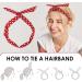 Set of 2 Polka Dot Hair Bands for Girls and Women - Retro 50s Style Bandana - Vintage Adjustable Christmas Headband in Soft Cotton (Red Black) - Buy Online on SooperMarket.com