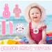 Sensory Chew Necklace Set - 5 Pink Teether Chew Toys for Autistic Children | Anxiety & Biting Relief | Food Grade Silicone Teether for Teething & Oral Motor Needs - Buy Online on SooperMarket.com