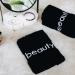 Hiera Home 6 Pack Turkish Cotton Luxury Face Towels - Set of 6 Washcloths for Make up Removal - Beauty-Black - Buy Online on SooperMarket.com