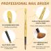 JOSLOVE Size 10 Kolinsky Acrylic Nail Brush - Handmade Round Shape for Acrylic Powder Application - 100% Pure Kolinsky Sable Hair - Gold Handle - DIY Home Salon - Buy Online on SooperMarket.com