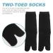 Holibanna Tabi Socks - 2 Pairs Black Cotton Toe Socks for Sandals | Casual Kimono Style | Free Shipping - Buy Online on SooperMarket.com