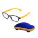 Children's Glasses Frame Without Prescription Clear Lens for Boys & Girls Age 5-12 + Glasses Case Dark Blue