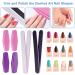 8 Pc Nail File and Buffer Set - 100/180 Grit for Acrylic Nails, Fingernail Buffing Blocks - Professional Manicure Kit Supplies - Buy Online on SooperMarket.com
