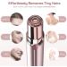 USB Rechargeable Flawless Facial Hair Remover for Women - Painless, Waterproof Hair Removal Device with LED Light - Includes Flannel Bag - Gold Finish - Buy Online on SooperMarket.com