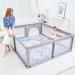 Baby Playpen: Sturdy Safety Play Center for Toddlers & Infants - 50x50 Inch Grey - Buy Online on SooperMarket.com