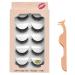 Desikixudy 3D Faux Lashes Handmade Luxurious Volume Fluffy Natural False Eyelashes 5 Pairs with Tweezers 05