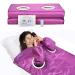 HlieeeoSfcn infrared sauna corner 2 zone infrared sauna blank with removable sleeves portable sauna ceiling with remote control remote infrared oxford sauna heating blanket Professionel detox therapy purple
