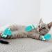 LLMSIX 4PCS Cat Anti-Scratch Boots - Adjustable Silicone Paw Protector Shoes for Home Pet Shower and Nail Trimming (Blue) - Buy Online on SooperMarket.com