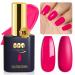 YTD Likomey Gel Nail Polish 15ml Berry Pink Soak Off UV Nails Gel Bright Pink Salon Home DIY Nail Art Manicure and Pedicure Gel Varnish CS409 CS409-Berry Pink