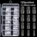AORAEM Square Nail Tips 120 PCS - Soft Clear Gel Full Cover False Nails with Box - Buy Online on SooperMarket.com