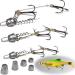 3 pieces of stinger hook with leader system (s m l) for bait of sizes 10 13 18cm and 5 interchangeable weights |Drilling for rubber fish with Jigkopf |Shallow Rig & Angsthaken Department Hecht K der