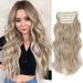 Hair Extensions Clip in 4pcs Dark Ash Blonde Hair Extension Long Wavy Full Head Clip in Hair Extension Synthetic Fiber Hair Pieces for Women