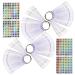 WOIRO 200 pieces Nail Display with ring and number sticker 1-200 presentation tips nails sample tips for nails almond exercise tips for nail color display nail art nail tips (transparent) 200 pieces (1 Pack) transparent (1-200)