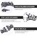KALLORY 5 Pairs Temporary Lace Eye Tattoos for Halloween Party - Black - Buy Online on SooperMarket.com
