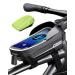 Whale case waterproof frame pocket bicycle mobile phone holder bicycle hard eva bike upright pipe bag pressure-resistant bicycle accessories TPU touchscreen with rain protection for cell phone under 6.9 '' frame bags gray