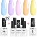 AILLSA Pastel Blue Gel Nail Polish Set Baby Yellow Lavender Purple Macaron Gel Polish with Base and Top Coat Long Lasting All Season Color Soak Off U V L ED Manicure Art Salon DIY at Home 7Pcs 8ML Blue Macaron - Buy Online on SooperMarket.com
