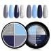 Saviland Cream Gel Nail Polish Set - 4 in 1 Pudding Purple Blue Gel Polish Palette Starter Soak off U V/LED Gel Paint for French Manicure Nail Salon Home DIY Women Girls Gift Office Lady