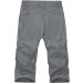 Men's Quick Dry Lightweight Hiking Cargo Capri Pants - Grey, Size 38 - Buy Online on SooperMarket.com