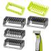 6Pcs Guide Comb Attachments Face Comb Body Comb Compatible with One Blade Pro QP2724 QP2520 QP2530 QP2620 QP2630 Trimmer Portable and Easy to Use