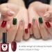 Red Gel Nail Polish Glitter Dark Red Burgundy Cherry Red Gel Polish Soak Off LED/UV Lamp Manicure Long Lasting Gel Nail Varnish for Christmas Women Nail Art Salon DIY Home - Buy Online on SooperMarket.com