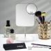 JASEFA 10x Magnification Makeup Mirror with Flexible Gooseneck Stand - White, 360 Rotation, Tabletop Cosmetic Mirror for Shower, Shaving, and Travel - Medium Size - Buy Online on SooperMarket.com