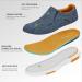 OrthoComfoot Men's Slip On Loafers with Arch Support - Canvas Boat Shoes for Extra Cushioning and Pain Relief - Vintage Flat Walking Shoes 11 W - Denim - Buy Online on SooperMarket.com