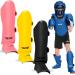 Elite Sports Muay Thai MMA Kickboxing Boys and Girls Shin Guards for Age 4 to 8 Years, Instep Guard Sparring Protective Leg Shin Kick Pads for Kids Black