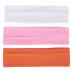 Buy MapofBeauty 3 Pack Yoga Headbands - Stretchy Cotton Hair Wraps for Sport & Exercise (White Pink Orange) - International Shipping Available - Buy Online on SooperMarket.com