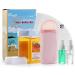 Roll On Wax  Wax Roller Kit for Hair Removal  Portable Roll On Wax Kit with 2 Honey Roller Wax Cartridge & 100 Wax Strips  Roller Waxing Kit for Women for Larger Areas Of The Body at Home Waxing Kit for Women and Men Bet...