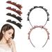 DHWEKU Bangs Hairstyle Hairpin 2 Pieces Hairstyle Aid Headband with Clips Hairpins Hairdressing Supplies Headband Hair Accessories Hair Band Hair Band with Clips Twist Clip Headband