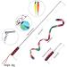 Bluemary Cat Feather Toy Set - 2 Retractable Wand Toys & 4 Rainbow String Teasers | Interactive Indoor Toys for Kittens & Cats - Buy Online on SooperMarket.com