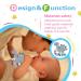 BigSpinach Soft Grey Dinosaur Teether & Pacifier Clip Set - Valentines Day Gift for Baby Boy | Silicone Teething Toy & Chew Toys - Buy Online on SooperMarket.com