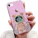 Tivenfezk Nadoli for iPhone 6/6s Treibsand B r astronaut Hidden Stander Shell caricature glitter astronaut stand soft silicone bling cell phone case.