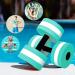 Timoo Aquatic Dumbbells Set - Pool Resistance Water Weights for Aerobics, High-Density EVA-Foam, Cyan (Set of 2) - Buy Online on SooperMarket.com