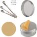 Tianzd 100pcs 10ml Aluminum Tins - Silver Screw Cans for Cosmetics Ointments & Candles | Includes 3 Spoons & 100 Etiquette Labels - Buy Online on SooperMarket.com