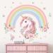 Wondever Large Rainbow Wall Decals Unicorn Flower Peel and Stick Stickers for Girls Bedroom Nursery - Buy Online on SooperMarket.com
