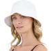 Cute Cotton Bucket Hat for Beach Sun Summer Travel - White (XS-S) - Men, Women, Teens - Packable & Lightweight - Buy Online on SooperMarket.com