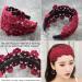FZBNSRKO 5 Pcs Wide Lace Headband for Women and Girls - Non-Slip Floral Lace Headbands in Random Colors - Buy Online on SooperMarket.com