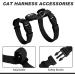 VKPETFR Cat Harness and Leash Set Escape Proof for Walking Adjustable Cute Kitten Harness Leash with Airtag Holder for Small Large Cats Lightweight Soft Walking Travel Harness (Black) - Buy Online on SooperMarket.com