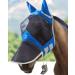 Harrison Howard Pro Luminous Horse Fly Mask Long Nose with Ears UV Protection for Horse Signature Blue Medium Cob Cob (Medium) Signature Blue